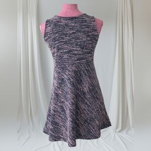 Brooks Brothers Girls Fleece Dress Sz M Pink Blue Sleeveless Preppy